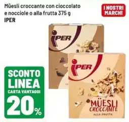 Iper La Grande Müesli croccante alla frutta Iper offerta