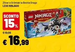 Iper La Grande Zilvar e Grimtak la Bestia Drago LEGO NINJAGO offerta