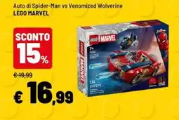 Iper La Grande Auto di Spider-Man vs Venomized Wolverine LEGO MARVEL offerta