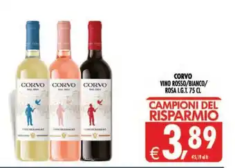 Corvo vino rosso/bianco/rosa I.G.T.