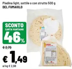 Iper La Grande Piadina light DEL FUMAILOLO offerta