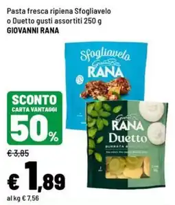 Iper La Grande Pasta fresca ripiena Sfogliavelo o Duetto gusti assortiti offerta