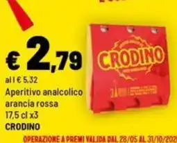Iper La Grande Aperitivo analcolico arancia rossa Crodino offerta