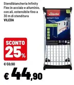 Iper La Grande Stendibiancheria Infinity Flex Vileda offerta