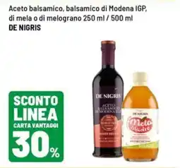 Iper La Grande Aceto balsamico di Modena IGP di mela o di melograno DE NIGRIS offerta