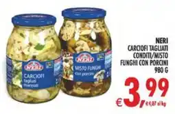 Deco Iperstore Neri carciofi tagliati conditi/misto funghi con porcini offerta