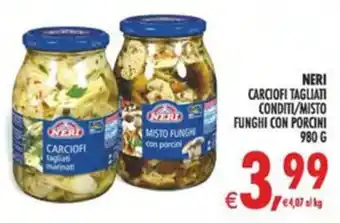 Deco Iperstore Neri carciofi tagliati conditi/misto funghi con porcini offerta