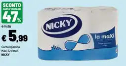 Iper La Grande Carta Igienica Maxi NICKY offerta