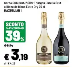 Iper La Grande Garda DOC Brut Müller Thurgau Durello Brut o Blanc de Blanc Extra Dry offerta