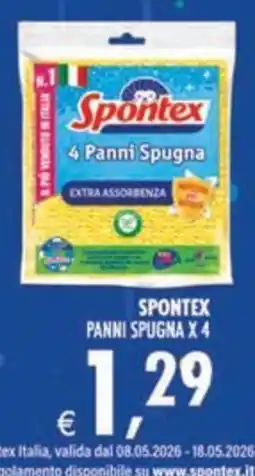 Deco Iperstore Spontex panni spugna offerta