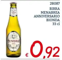 Zona Birra Menabrea Anniversario Bionda offerta