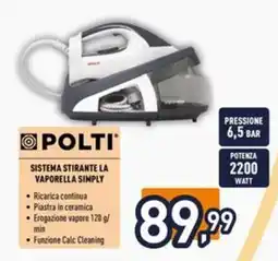 Iper La Grande Polti sistema stirante la vaporella simply offerta