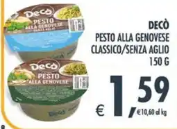 Deco Iperstore Decò pesto alla genovese classico offerta