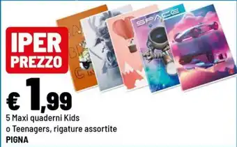 5 Maxi quaderni Kids o Teenagers