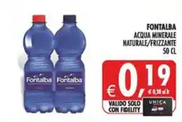 Deco Iperstore Fontalba acqua minerale naturale/frizzante offerta