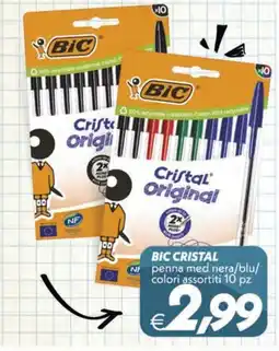 Iper Super Conveniente BIC CRISTAL penna med nera/blu offerta