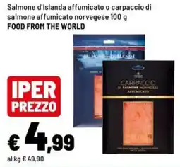 Iper La Grande Carpaccio di salmone norvegese affumicato offerta
