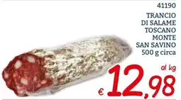 Zona Trancio di salame toscano monte san savino offerta