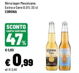 Iper La Grande Birra lager Messicana Corona offerta