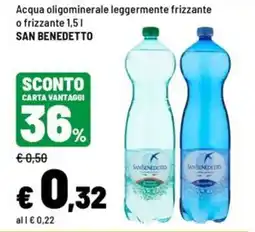 Iper La Grande Acqua oligominerale leggermente frizzante o frizzante San Benedetto offerta
