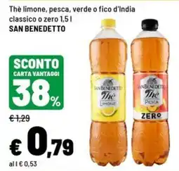 Iper La Grande Thè limone pesca verde o figo d'India San Benedetto offerta