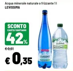 Iper La Grande Acqua minerale naturale o frizzante Levissima offerta