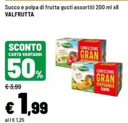Iper La Grande Succo e polpa di frutta VALFRUTTA offerta