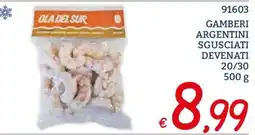 Zona Gamberi argentini sgusciati devenati offerta