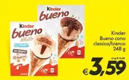 Iper Super Conveniente Kinder bueno cono classico/bianco offerta