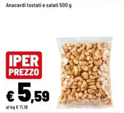 Iper La Grande Anacardi tostati e salati offerta