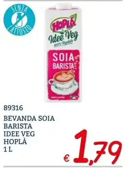 Zona Beveranda soia barista idee veg hoplà offerta