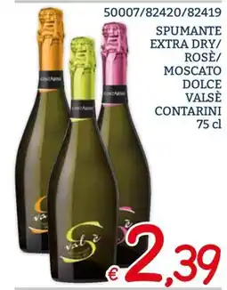 Zona Spumante extra dry/ rosè/ moscato dolce valsè contarini offerta