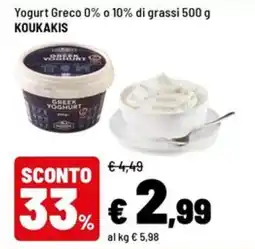 Iper La Grande Yogurt Greco Koukakis offerta