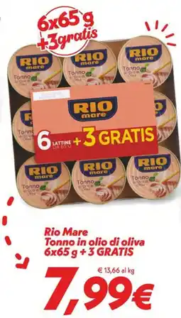 Iper Super Conveniente Rio Mare Tonno in olio di oliva offerta