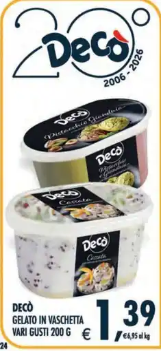 Deco Iperstore Decò gelato in vaschetta offerta