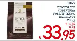 Zona Cioccolato copertura fondente 50% Callebaut offerta