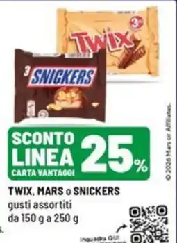 Iper La Grande Twix, Mars o Snickers offerta