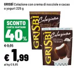 Iper La Grande Grisbi colazione con crema di nocciole e cacao o yogurt offerta
