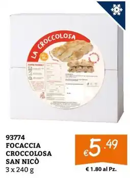 Zona Focaccia croccolosa San Nicò offerta