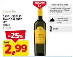DPiù Casal dei Tufi Fiano Salento IGT offerta