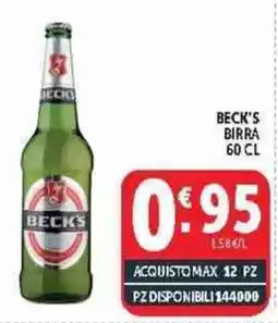 Deco Supermercati Beck's birra offerta