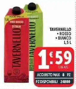 Deco Supermercati Tavernello vino rosso offerta
