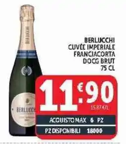 Deco Supermercati Berlucchi cuvée imperiale franciacorta docg brut offerta