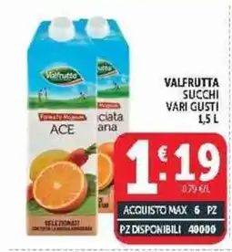 Deco Supermercati Valfrutta succhi vari gusti offerta