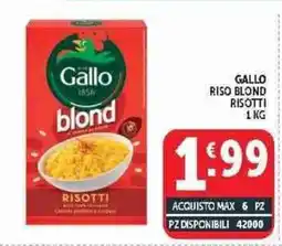 Deco Supermercati Gallo risotti blond offerta