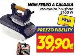Iper Super Conveniente NGM ferro a caldaia con manico in sughero offerta