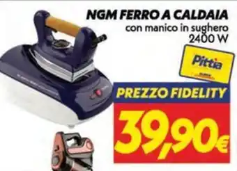 Iper Super Conveniente NGM ferro a caldaia con manico in sughero offerta