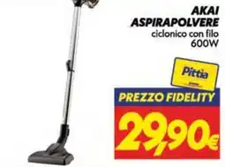Iper Super Conveniente Akai aspirapolvere ciclonico con filo offerta