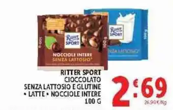 Ritter Sport cioccolato senza lattosio e glutine