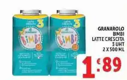 Deco Supermercati Granarolo Bimbi Latte Crescita offerta